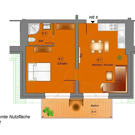 Traumhaftes Mit Balkon - Odins Blick 6 - Mit Privatstrand, Sauna * Lobbe